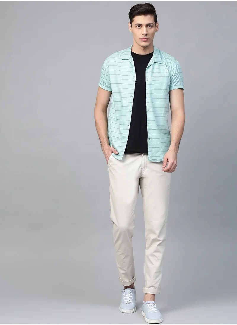 هوبرهولمي Slim Fit Chinos for Men - Beige Cotton