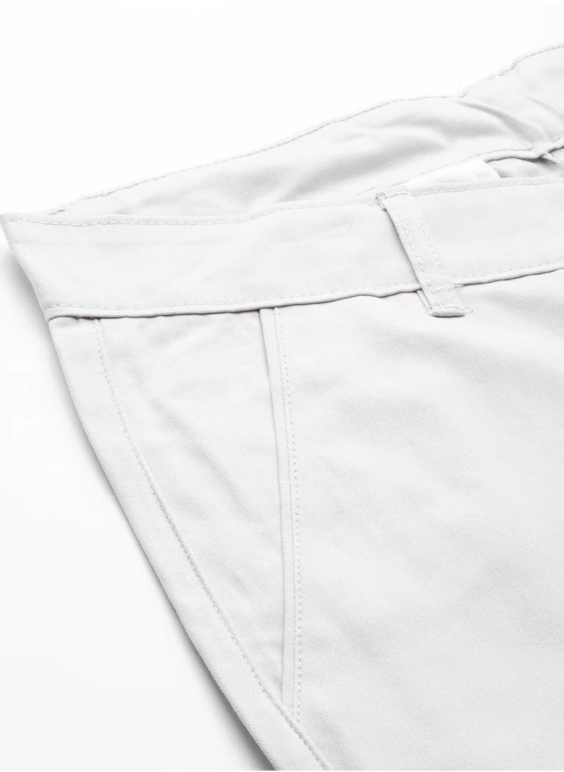 هوبرهولمي Slim Fit Chinos for Men - Beige Cotton