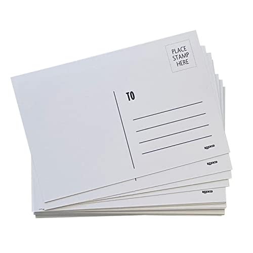 Reskid Blank Postcards for Mailing. 500 White 4x6 Blank Post Cards, Blank Mailable Postcards Set. Make Your Own Printable Postcards. 14pt Postcard Paper Cardstock, Bulk Post Card (4x6, 500, Pack) - Image 1