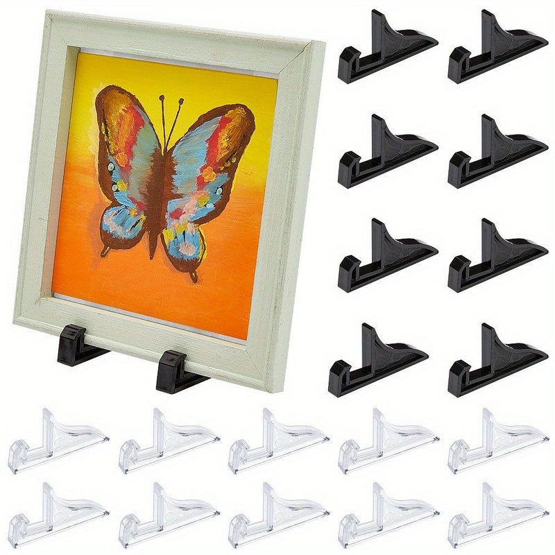 Plastic Easel Stands 20pcs Black And Clear For Photos Books Art - Image 2