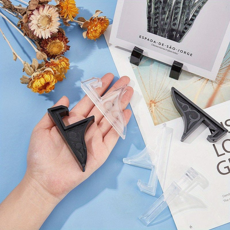 Plastic Easel Stands 20pcs Black And Clear For Photos Books Art - Image 1