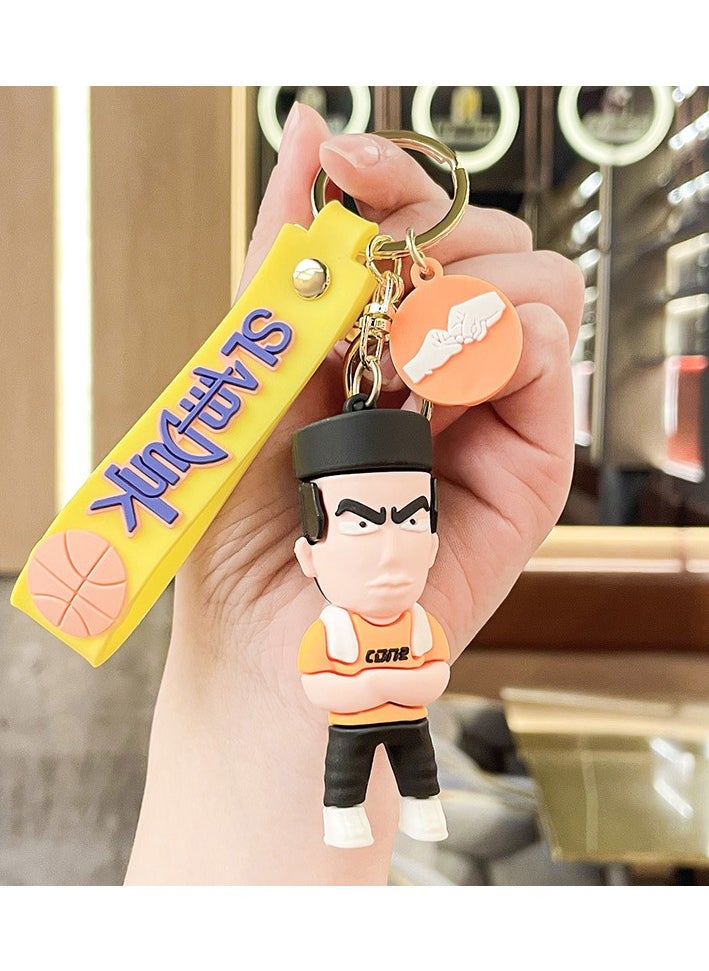 KUYING Creative Slam Dunk Keychain Student Backpack Pendant 