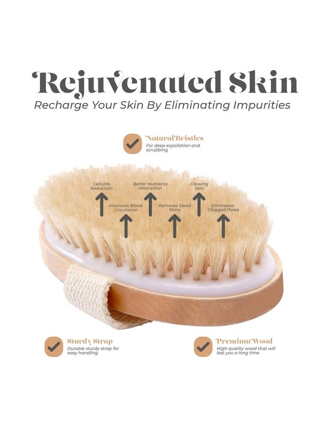 Wholesome Beauty Wholesome Beauty Dry Skin Blood_Circulation Body Brush Pouch For Travel And Hookincluded - Cotton Loop For Hanging  - Image 4
