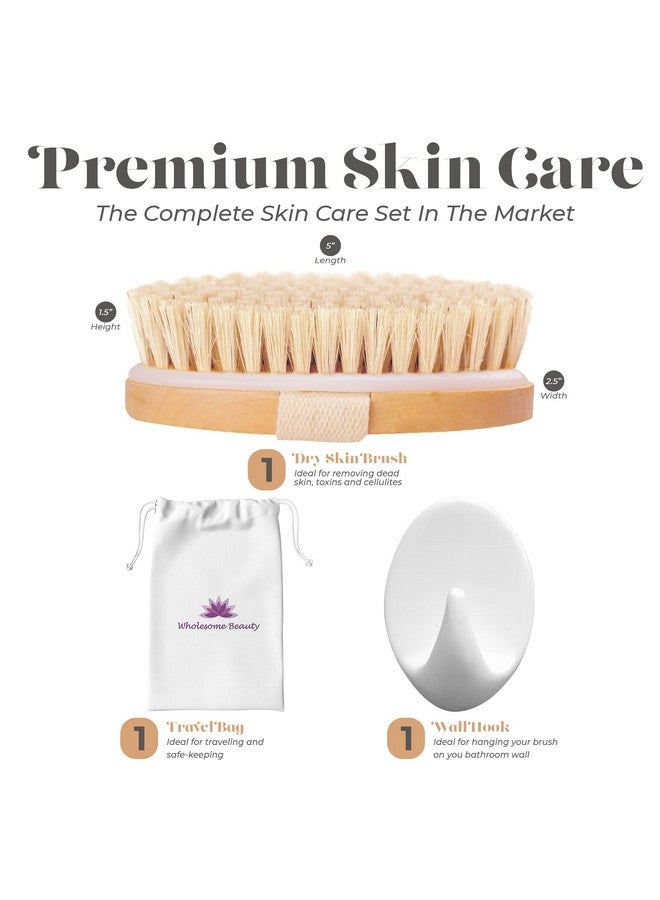 Wholesome Beauty Wholesome Beauty Dry Skin Blood_Circulation Body Brush Pouch For Travel And Hookincluded - Cotton Loop For Hanging  - Image 3
