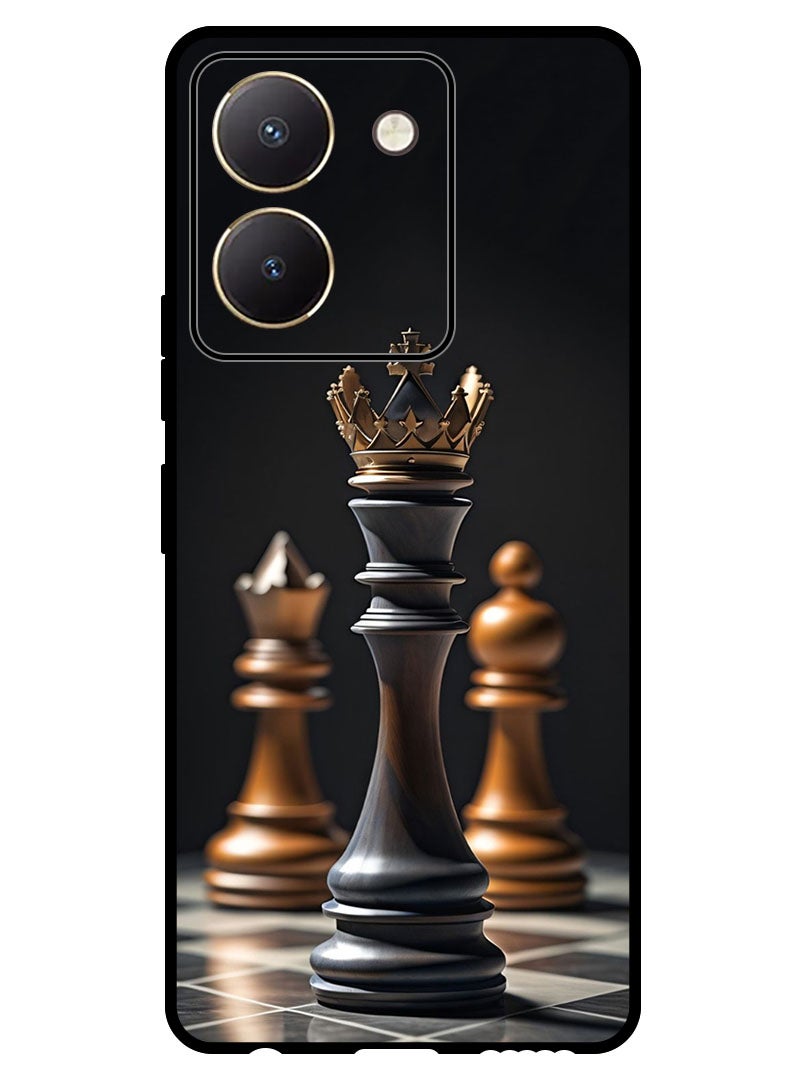 Theodor Protective Case Anti Scratch Shock Proof Bumper Cover For Vivo Y27s Chess KING - Image 1