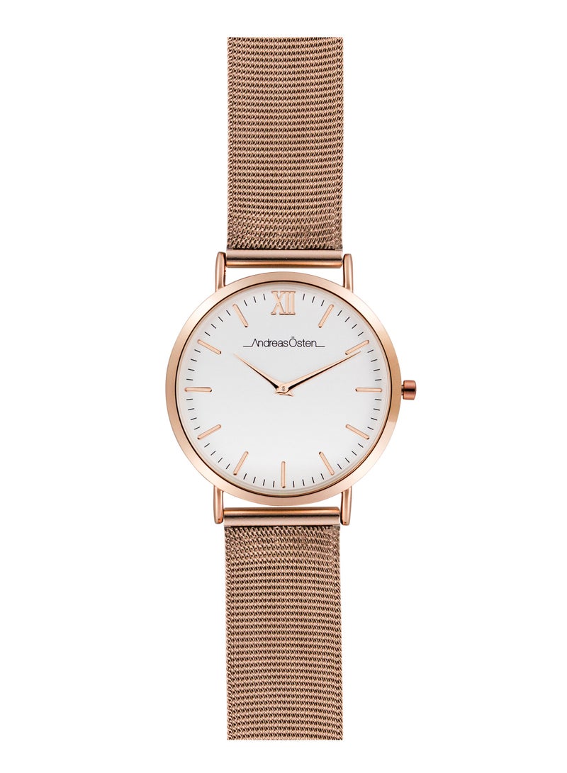 Andreas Osten Andreas Osten Ladies Analog Watch with Rose Gold Mesh Strap , AO-135 