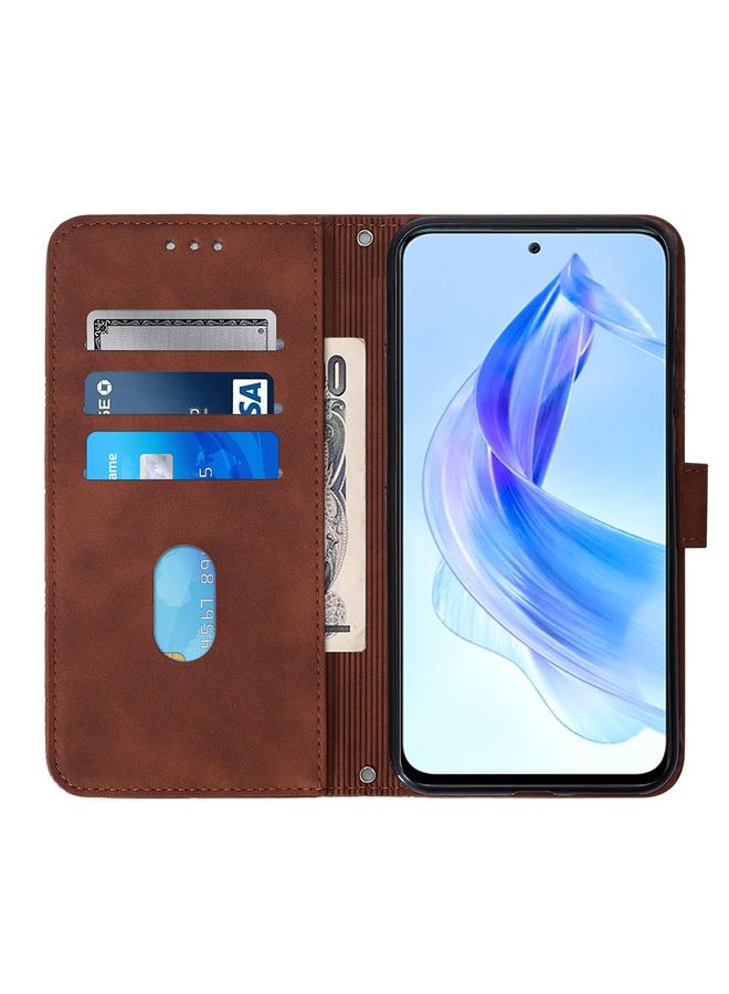 erorex Case For Honor 90 Lite Crossbody 3D Embossed Flip Leather Phone Case - Image 4