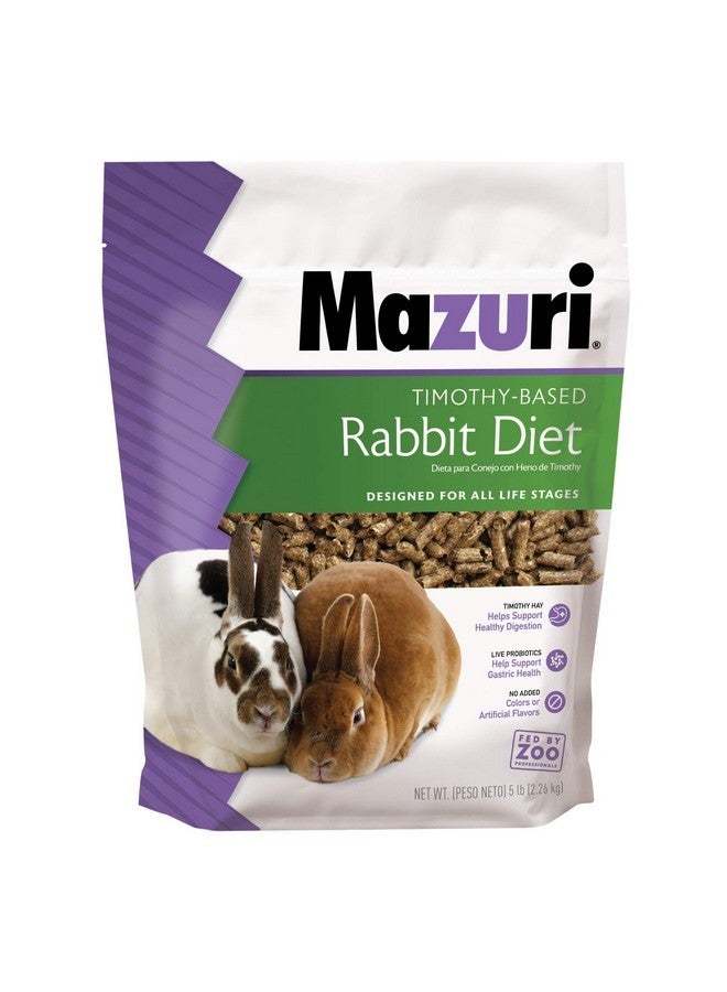 Mazuri | Nutritionally Complete Timothy Hay-Based Rabbit Food | 5 Pound (5 lb.) Bag - Image 1