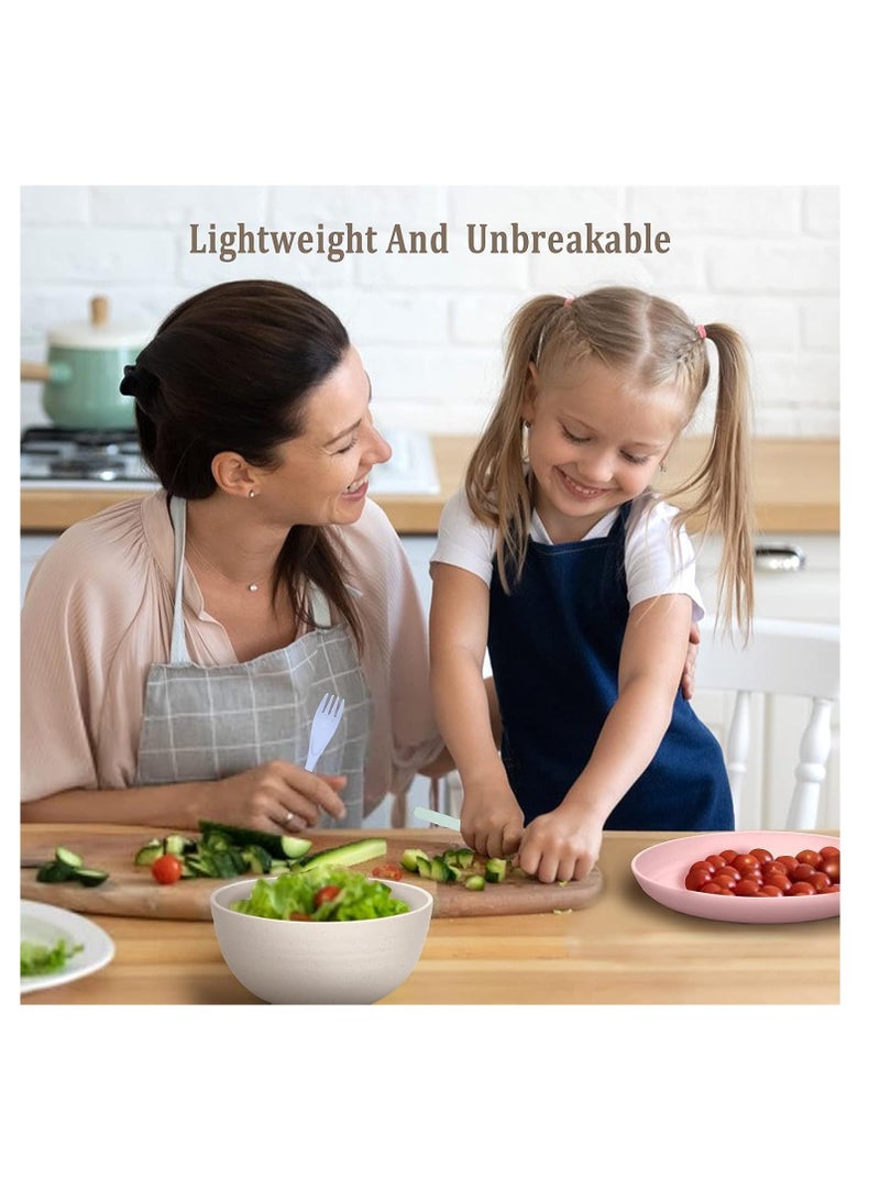 Barakah 28-Piece Unbreakable Plastic Dinnerware Set - Lightweight, Colorful, and Durable Dining Set for Camping, Picnics, and More - Image 5