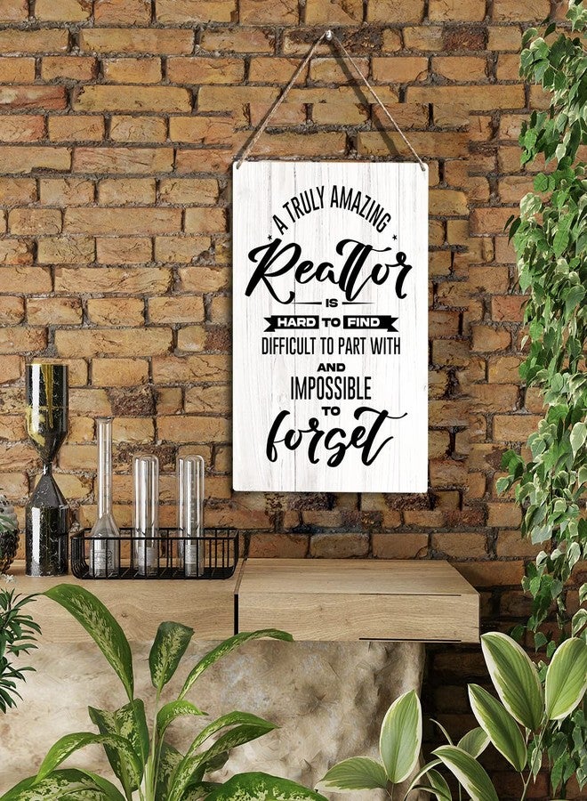 YCYD Realtor Gifts for Women Men A Truly Amazing Realtor Is Hard To Find Wooden Hanging Sign Leaving Appreciation Retirement Gifts for Boss Manager Coworkers Friends 8 x 10 Inches - Image 2