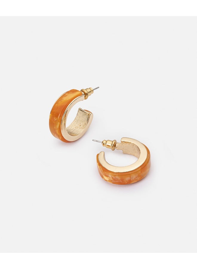 Ipekyol Contrast Acrylic Hoop Earrings  - Image 1