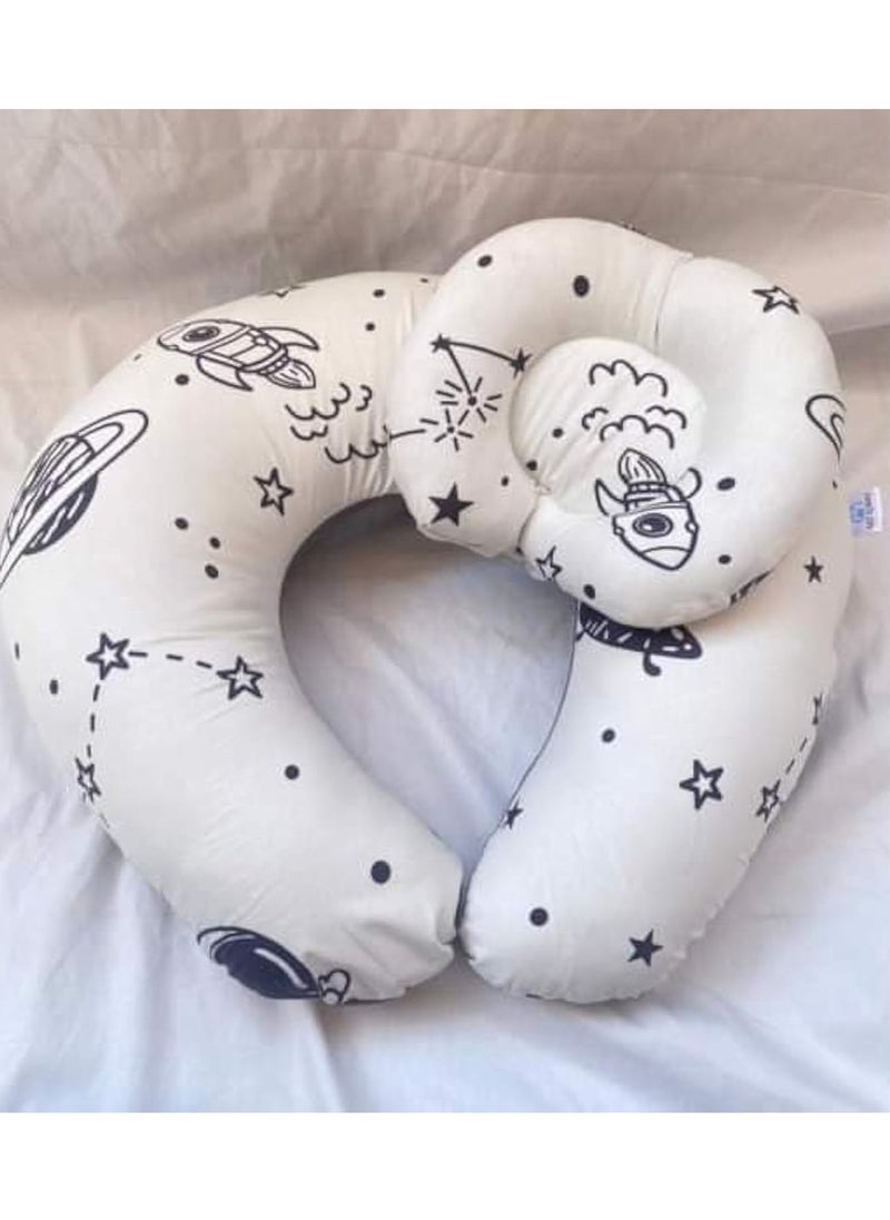 Generic Breastfeeding pillow for newborns, natural position, machine washable, supports the baby and is comfortable for the mother’s position and a sleeping pillow (multiple shapes and colors)..  - Image 1