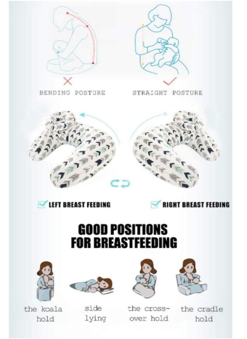 Generic Breastfeeding pillow for newborns, natural position, machine washable, supports the baby and is comfortable for the mother’s position and a sleeping pillow (multiple shapes and colors)..  - Image 3