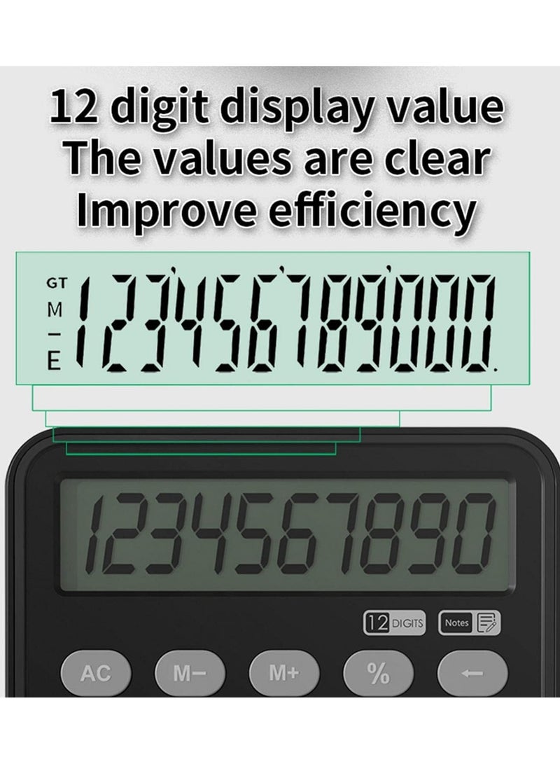 12-Digit Display Handheld Basic Scientific Calculators for Home Office School Business Electronic Board Drawing/Memo Pads, Pocket Calculators with LCD Writing Tablet - Image 4