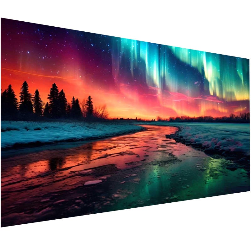 OFRKE Diamond Painting Kits for Adults,Large Aurora Diamond Art Painting for Beginners, Diamond Round 5D Full Drill Paint with Diamonds Pictures Gem Art Painting Kits DIY Crafts Kits 28X16in - Image 1