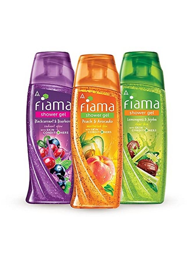 Fiama Shower Gel Blackcurrant & Bearberry 250Ml Shower Gel Peach & Avocado 250Ml Shower Gel Lemongrass & Jojoba 250Ml Celebration Pack For Moisturized Skin (Combo Of 3 Bodywash) - Image 2