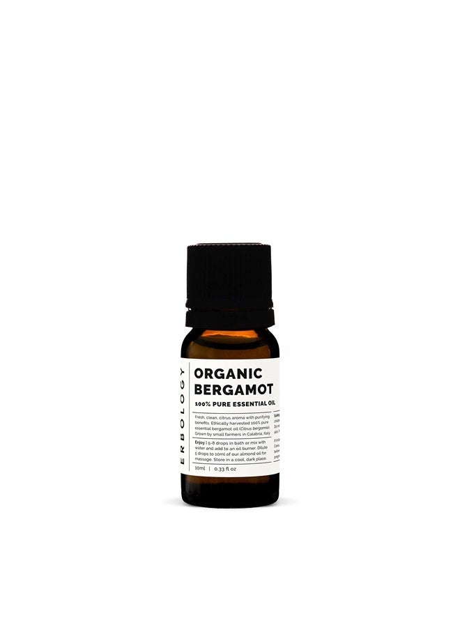 Erbology 100% Organic Pure Bergamot Essential Oil 0.34 fl oz - Premium Quality - Straight from Farm in Calabria - Image 1