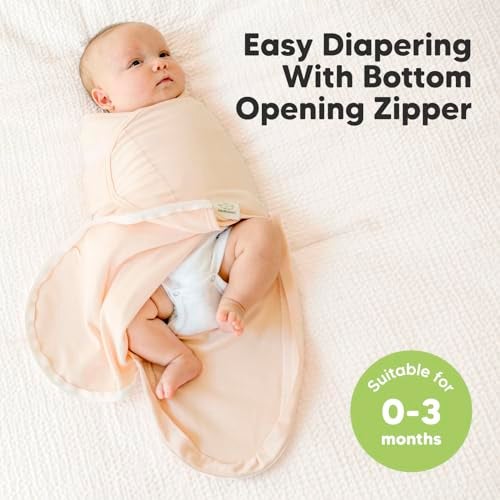 KeaBabies Baby Swaddle Sleep Sacks with Zipper - 3-Pack Swaddles for Newborns 0-3 Months, Infant, Baby Girls, Boys, Soft & Durable Newborn Sleep Sack,Easy Diaper Change Swaddling Blanket(Angelic) - Image 2