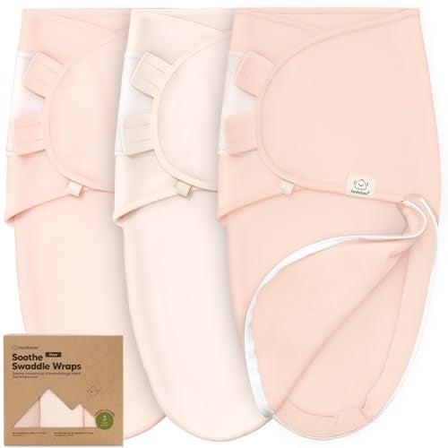 KeaBabies Baby Swaddle Sleep Sacks with Zipper - 3-Pack Swaddles for Newborns 0-3 Months, Infant, Baby Girls, Boys, Soft & Durable Newborn Sleep Sack,Easy Diaper Change Swaddling Blanket(Angelic) - Image 1