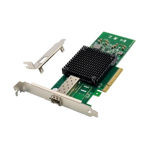 Millennium Technology 10Gb NIC Single SFP+ Port Ethernet Converged Network Adapter PCIe x8 with X520 82599ES Chipset DA1 - Image 1