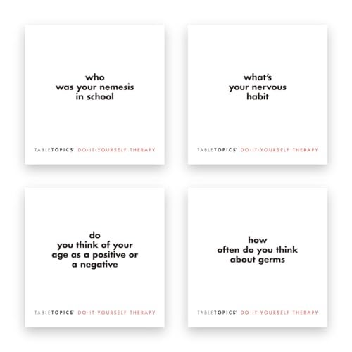 TableTopics Do-It-Yourself Therapy Question Card Game - 135 Entertaining Conversation Starter Cards for Adult Friends, Girls Night, Dinner Party, Getting to Know You Game - Image 4