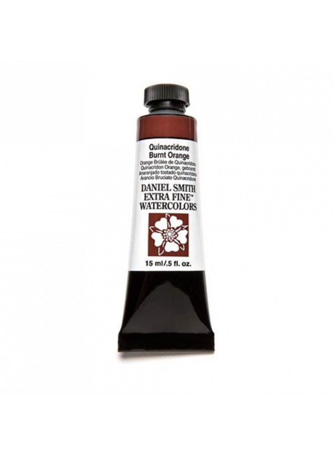 DANIEL SMITH 284600086 Extra Fine Watercolor 15ml Paint Tube, Quinacridone, Burnt Orange, 0.5 Fl Oz (Pack of 1) - Image 1