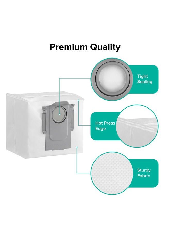 roborock 6 Packs Disposable 2.5L Vacuum Bags for S7, S8, Q5, Q7, Q8 Robot Vacuums & Auto-Empty Docks - Image 5