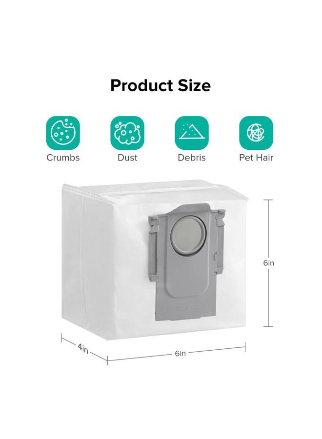 roborock 6 Packs Disposable 2.5L Vacuum Bags for S7, S8, Q5, Q7, Q8 Robot Vacuums & Auto-Empty Docks - Image 3