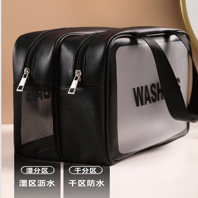 Dry And Wet Separate Cosmetic Bag Multifunctional Portable Travel Wash Bag Large Capacity Waterproof Skin Care Storage Bag New Style - Image 4