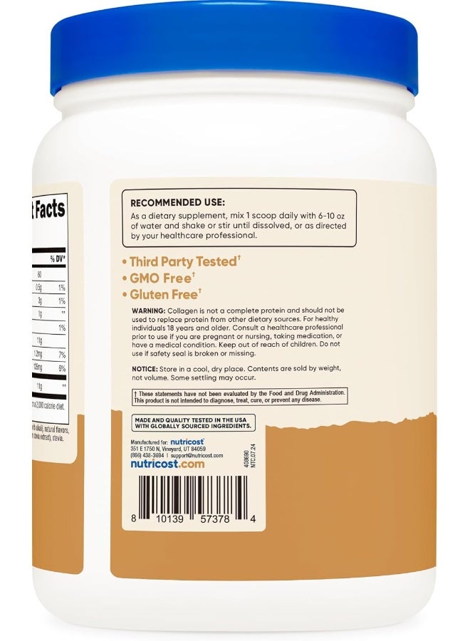 Nutricost مسحوق ببتيدات الكولاجين (بنكهة الشوكولاتة وزبدة الفول السوداني) 1 رطل - كولاجين هيدروكسي من حيوانات تتغذى على الأعشاب - Image 4