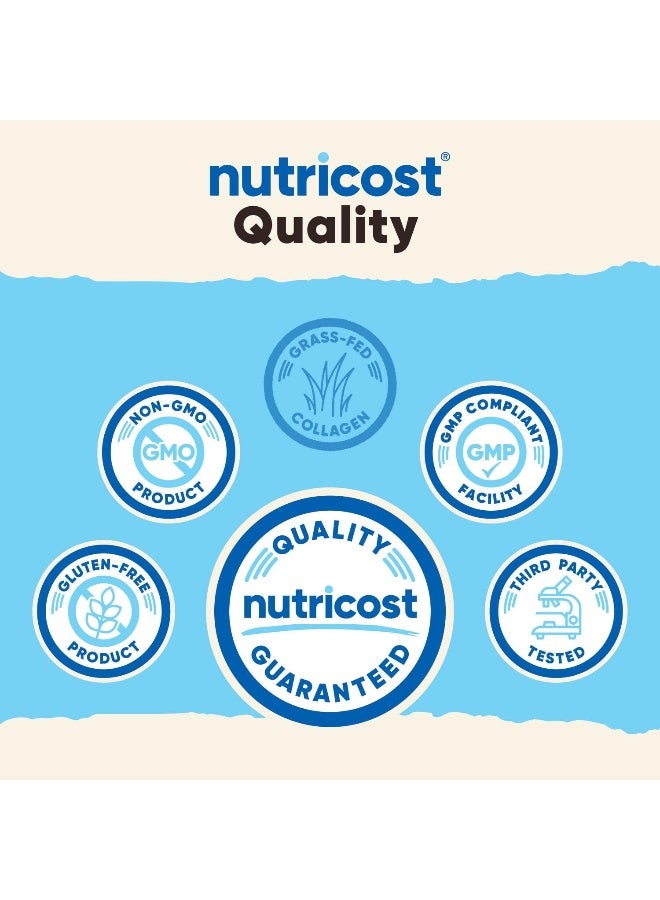 Nutricost مسحوق ببتيدات الكولاجين (بنكهة الشوكولاتة وزبدة الفول السوداني) 1 رطل - كولاجين هيدروكسي من حيوانات تتغذى على الأعشاب - Image 3