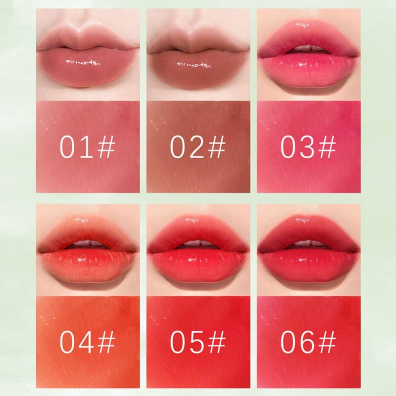 MinFei 6 Colors Lip Tint Stain Set, Korean Lip Gloss, Mini Liquid Lipstick for Women, Lip Gloss Set, Lip Stain Long Lasting Waterproof, Non-Stick Cup, High Pigment, Cute Stuff, Lip Makeup - Image 2