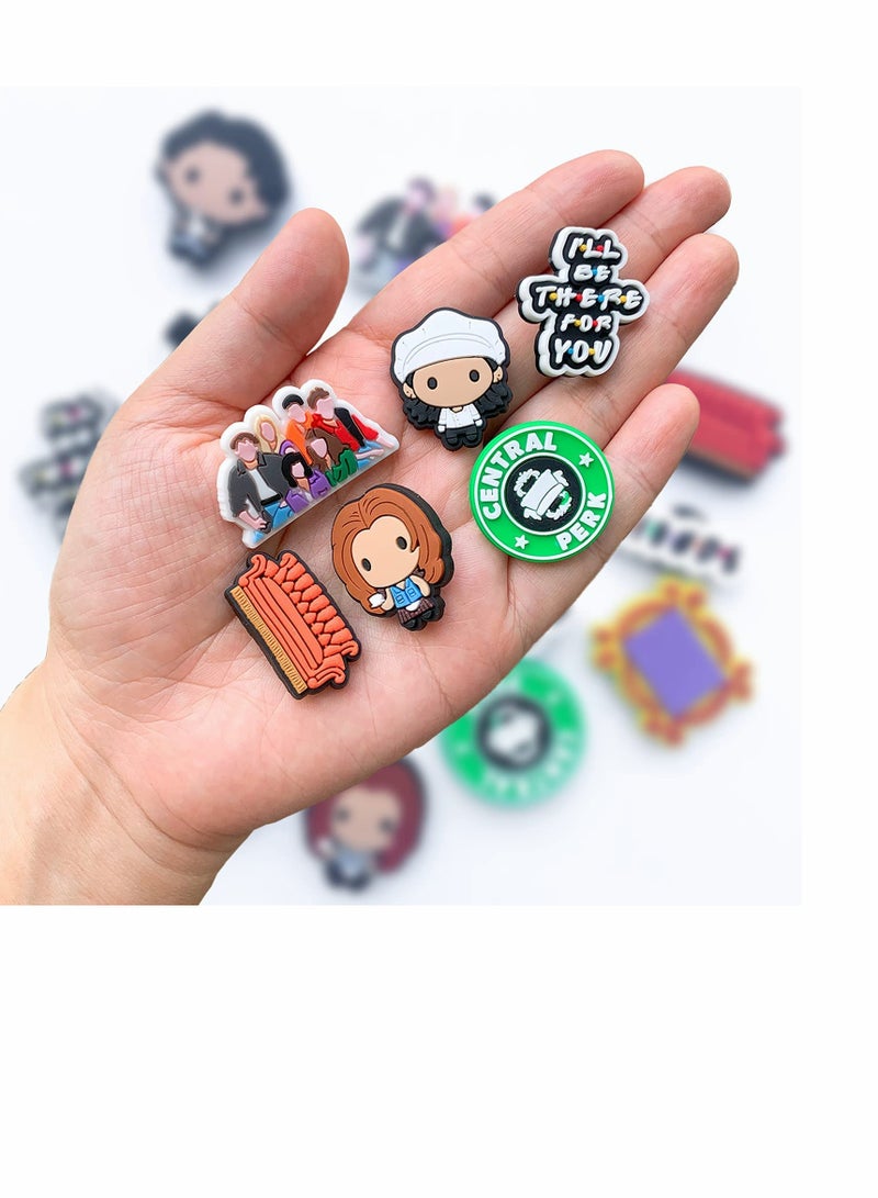 KASTWAVE زينة أحذية، 16 قطعة من زينة الأحذية المصنوعة من PVC لأحذية السليكون، زينة أحذية PVC لجزمة كروكس، أشكال مختلفة، دبابيس أحذية مع ثقب، هدية حفلة للأطفال والمراهقات - Image 4