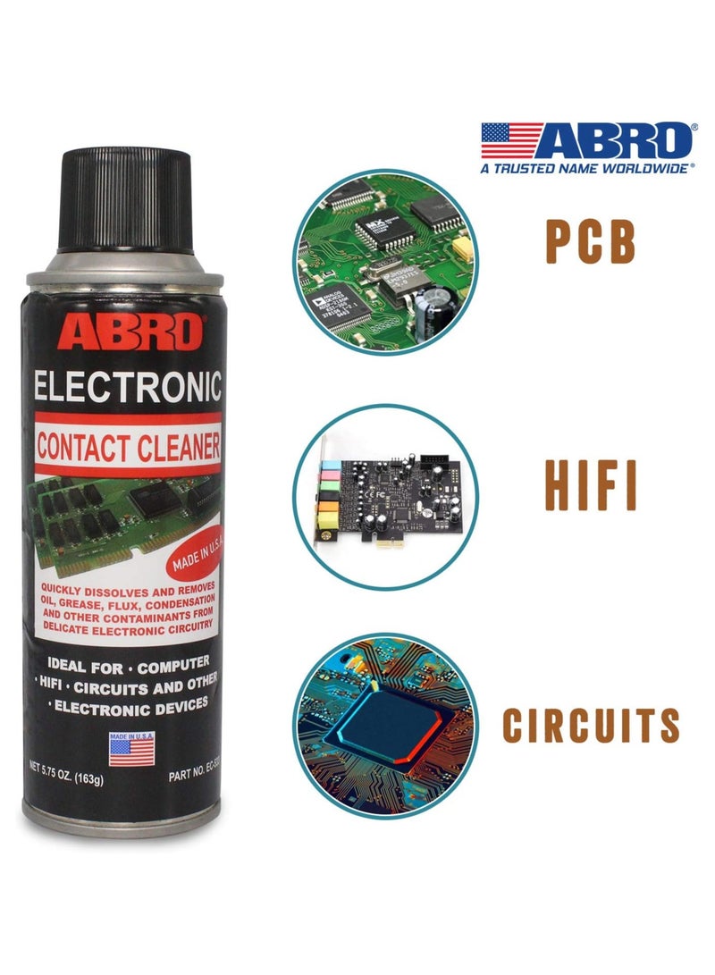 أبرو منظف بخاخ للوصلات الإلكترونية للدوائر الكهربائية – سريع الجفاف، بدون بقايا، لتنظيف لوحات الدوائر المطبوعة (PCB) والمفاتيح والحساسات والموصلات - Image 3