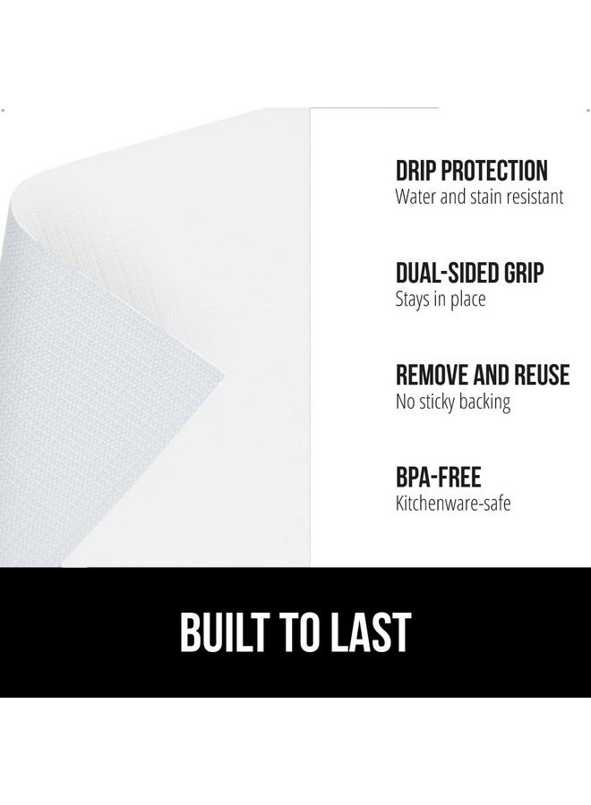 GORILLA GRIP DripGuard Drawer and Shelf Liner for Cabinet, Slip Resistant Non Adhesive Protection for Kitchen, BPA Free Smooth Surface Plastic Liners for Cabinets, Bathroom Drawers, 12x240 Inch, White - Image 2