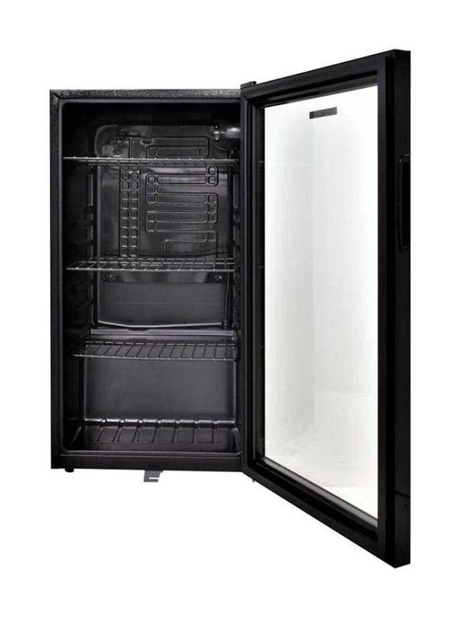 Platinum Beverage Cooler 90 Ltrs Mini Fridge Glass Door 4 Shelves Lock  Keys Color Black - Image 2