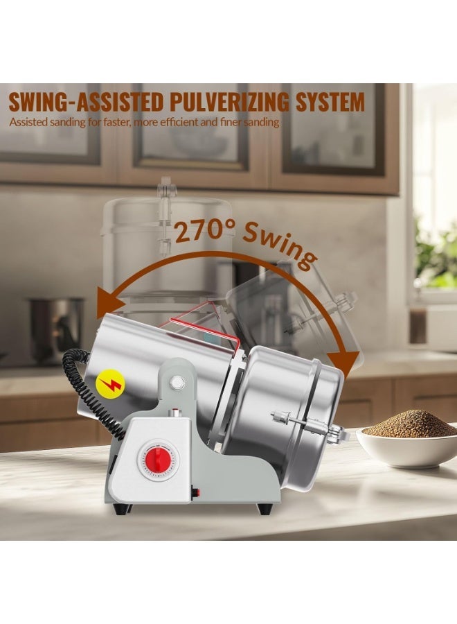Silver Crest Professional 2500W Powder Grinder 500g Electric Machine for Spices Herbs Coffee Beans Nuts with Durable Stainless Steel Design High Performance Motor Easy Maintenance and Long Lasting Usage - Image 1