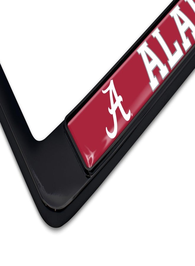 Elektroplate Officially Licensed University of Alabama Crimson Tide 3D Doming Black All-Metal Standard Size License Plate Frame Tag Holder for Cars/SUVs/Trucks Weatherproof Automotive Accessory - Image 3