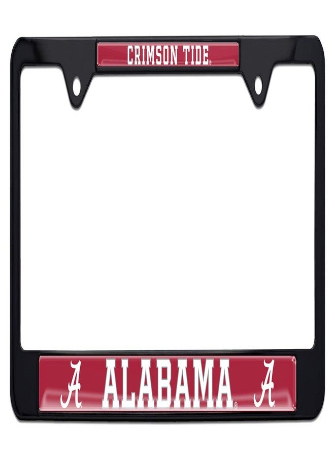 Elektroplate Officially Licensed University of Alabama Crimson Tide 3D Doming Black All-Metal Standard Size License Plate Frame Tag Holder for Cars/SUVs/Trucks Weatherproof Automotive Accessory - Image 1