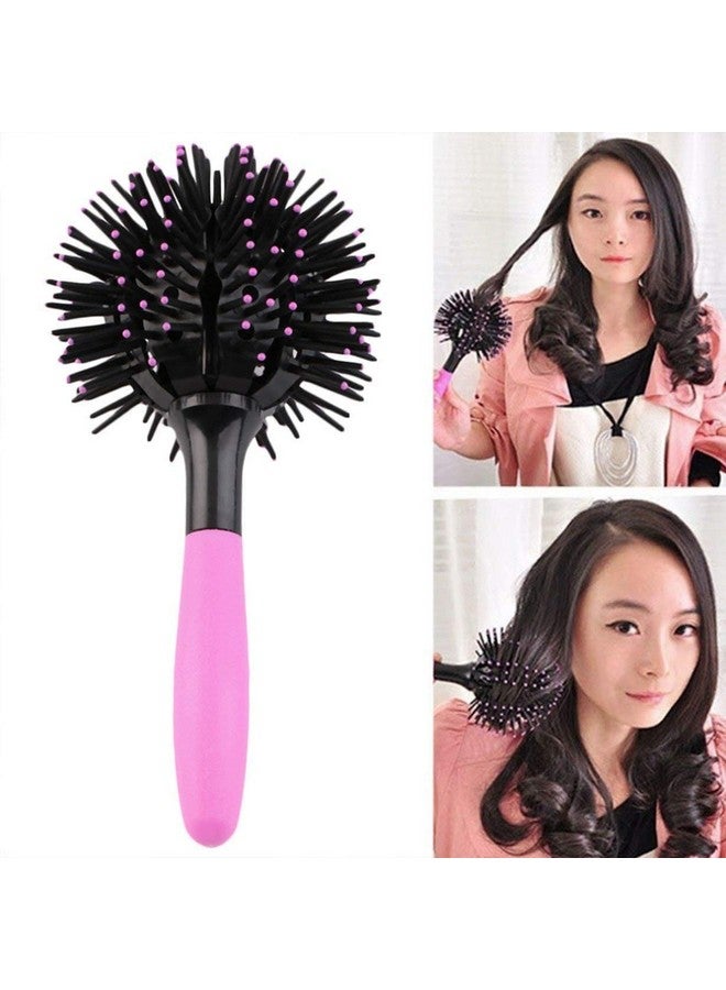 Aaiffey 3D Round Hair Brushes For Women Blow Drying Detangling Hairbrush 360 Degree Styling Hair Brush For Thick Curly Hair Circle Hair Comb For Wet And Dry Hair - Image 4