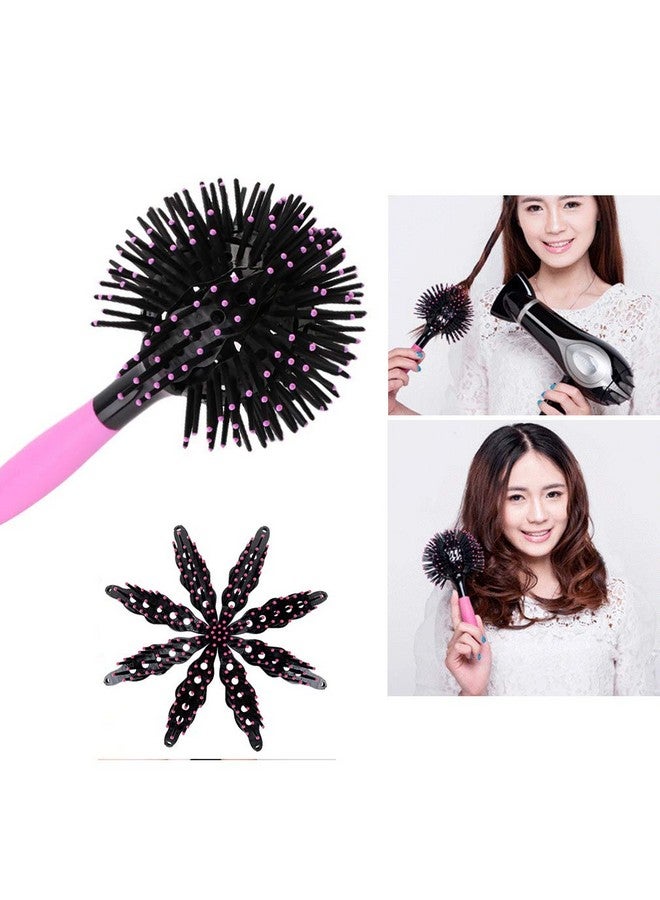 Aaiffey 3D Round Hair Brushes For Women Blow Drying Detangling Hairbrush 360 Degree Styling Hair Brush For Thick Curly Hair Circle Hair Comb For Wet And Dry Hair - Image 5