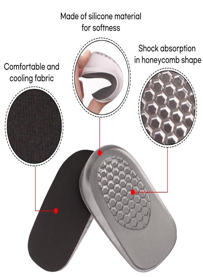 FOOTINSOLE.COM Premium Heel Cushions for Heel Pain Relief & Shoe Comfort – Gel Inserts for Men & Women, High Heel Pads & Grips, Adjust for Loose Shoes (Large (0.6" Height), Black) - Image 4