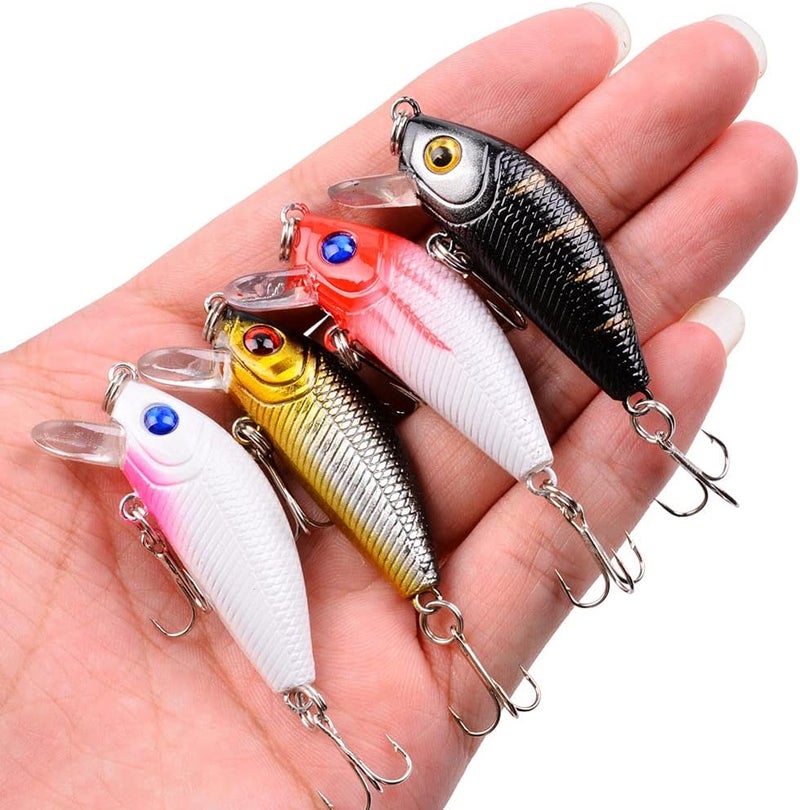 Aorace Fishing Lures Kit Mixed Including Minnow Popper Crank Baits with Hooks for Saltwater Freshwater Trout Bass Salmon Fishing - Image 3