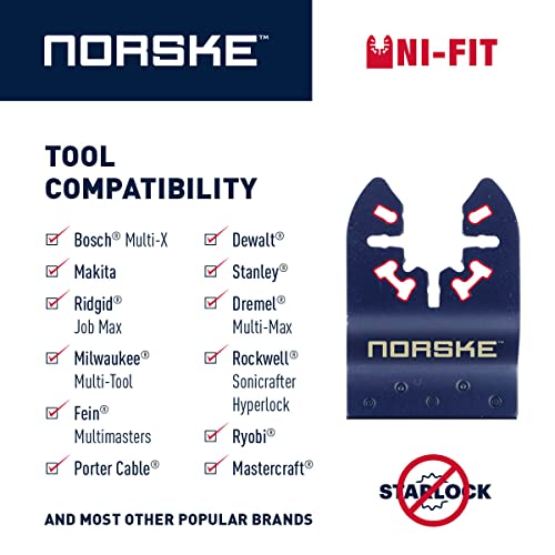 Norske Tools NOTP229 Caulking Scraper Oscillating Multi Tool Accessory Blade for Removing Sealants - Image 4