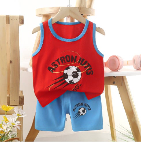 2024 Kids Summer Sports Jersey Set Boys Short Sleeve Vest Shorts PA-08 