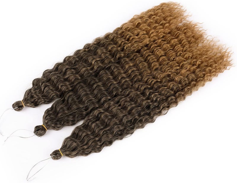 MAYSA Ocean Wave Crochet Hair 22inch Brow Curly Crochet Hair Extensions 6Packs Soft Synthetic Wavy Crochet Hair Extensions for Women #1BT27 - Image 3