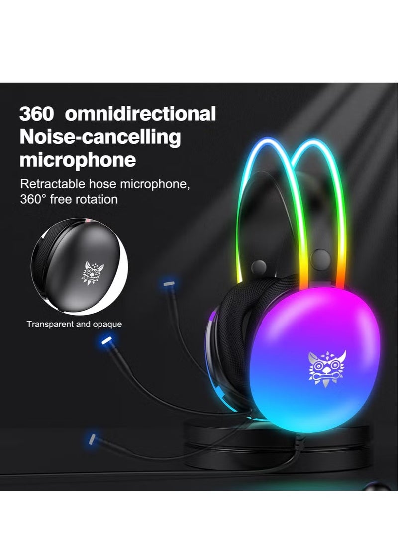 ELTRAZONE X25 Gaming Headset Over-Ear Gaming Wired Headphones with Mic – High-Quality Stereo Sound, Noise-Canceling Mic, Comfortable Over-Ear Cushions, Adjustable Headband – Perfect for PC, PS4, Xbox, and Mobile Gaming – Black  - Image 4