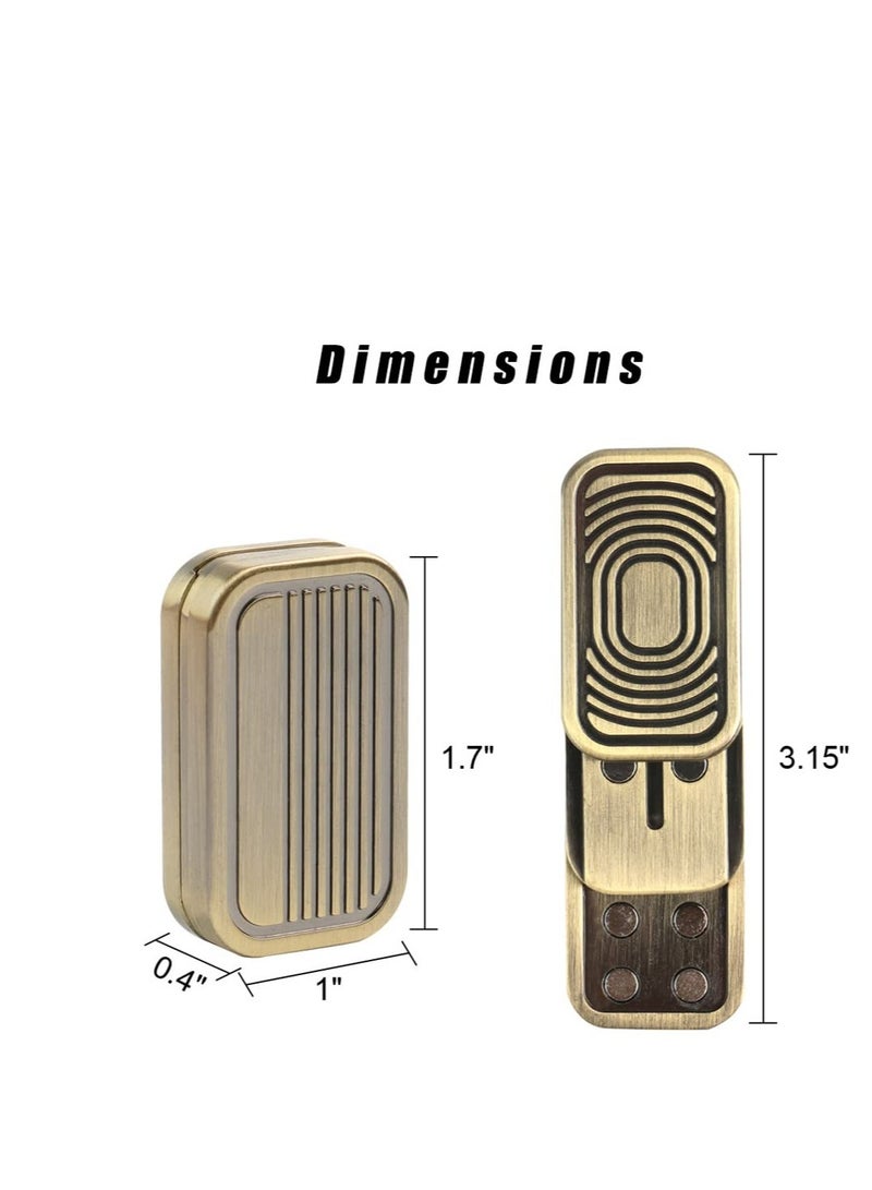 Excefore Premium Magnetic Fidget Blocks,Fun Push Sliders for Stress Relief and Everyday Carry - Perfect Gift for Men and Boys (Brass CP3) - Image 5