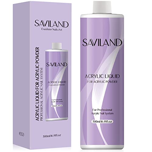 SAVILAND Acrylic Liquid 1691OZ500ML Acrylic Liquid for Acrylic Powder Large Capacity Low Odor for Nail Extension Carving Home DIY Nail Salon Use - Image 1