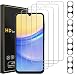 Romkasi 4 Pack Screen Protector for Samsung Galaxy A15 5G with 4 Pack Camera Lens Protector Full Coverage Tempered Glass Film AntiFingerprint Case Friendly - Image 2